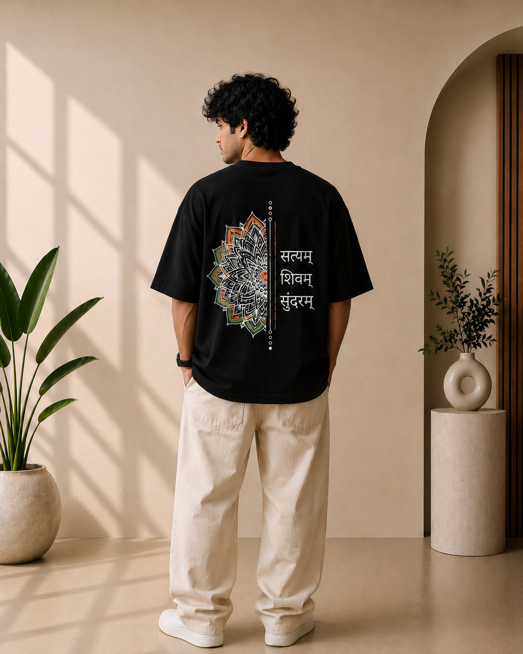 Satyam Shivam Sundaram Graphic Oversized T-Shirt