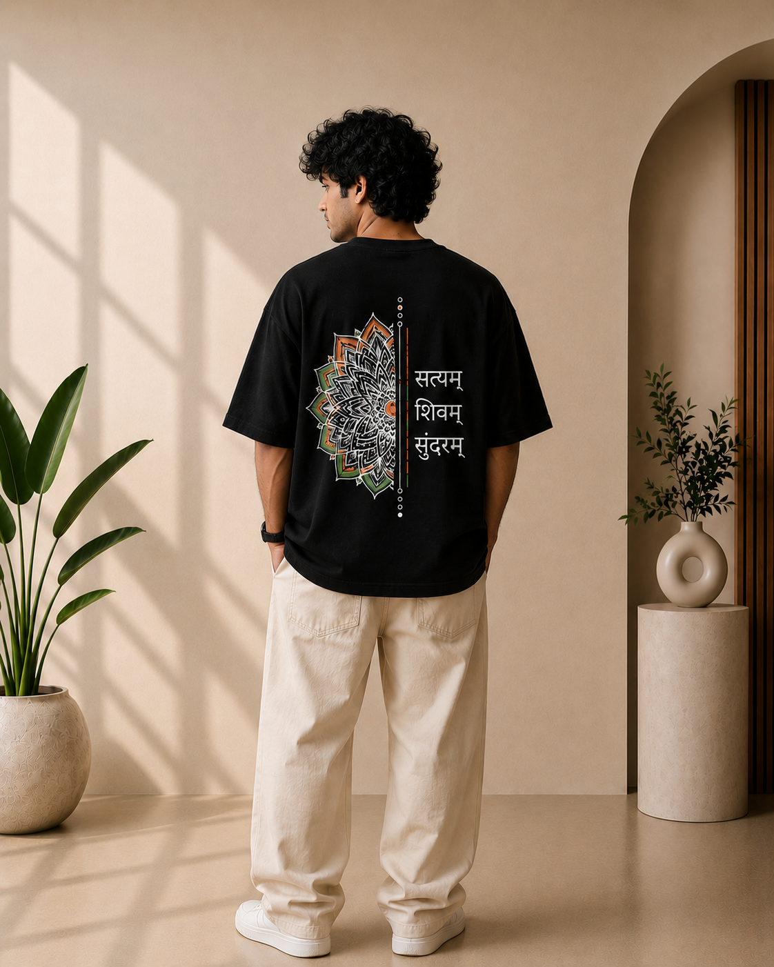 Satyam Shivam Sundaram Graphic Oversized T-Shirt