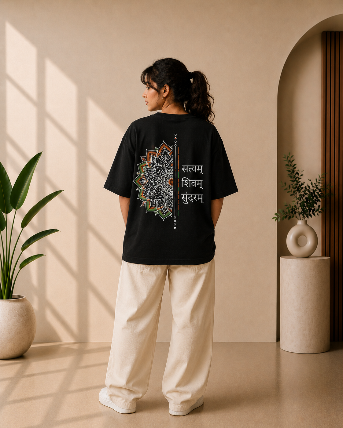 Satyam Shivam Sundaram Graphic Oversized T-Shirt