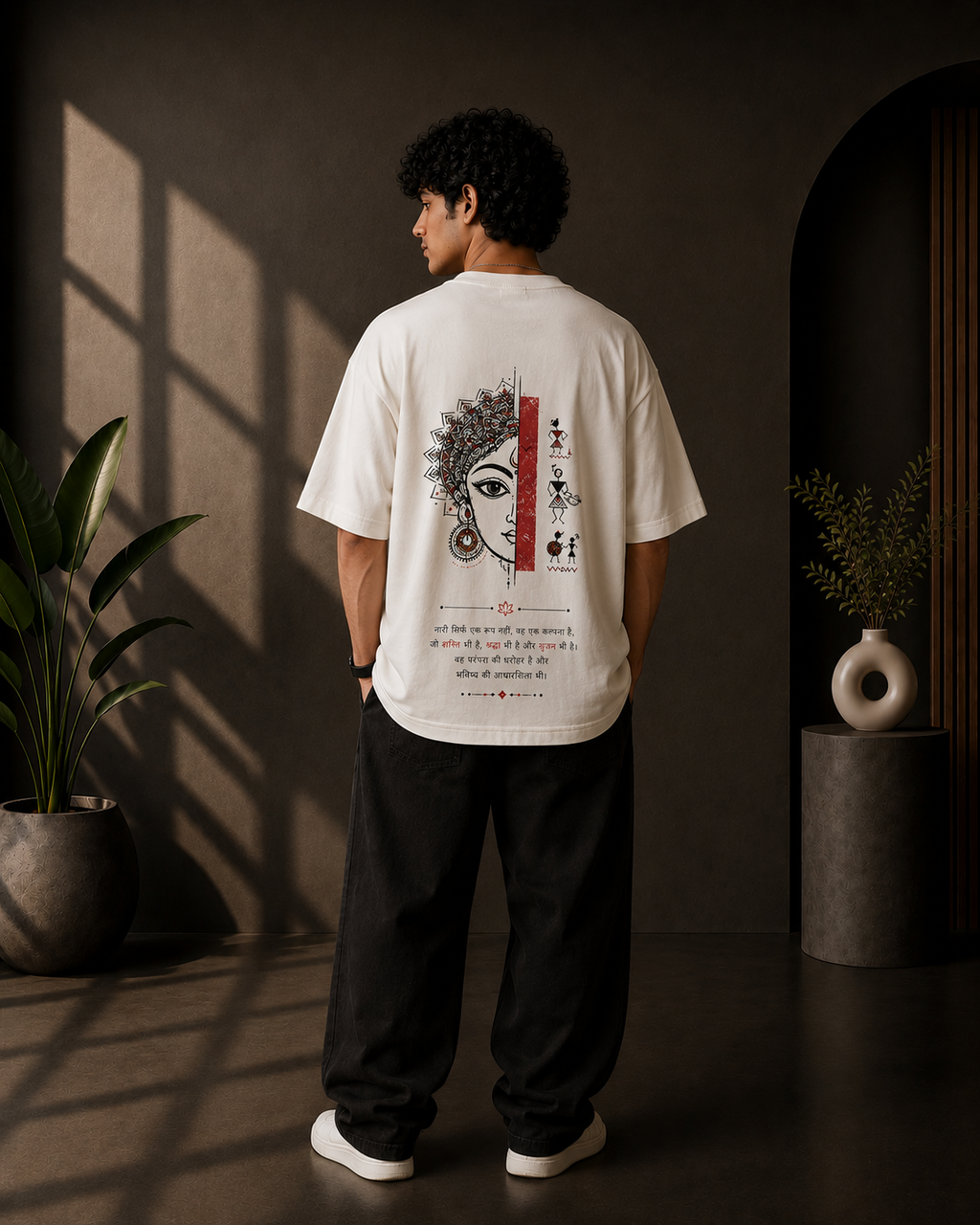 Shakti Shradhha Graphic Oversized T-Shirt