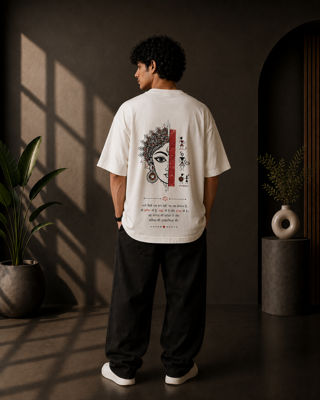 Shakti Shradhha Graphic Oversized T-Shirt