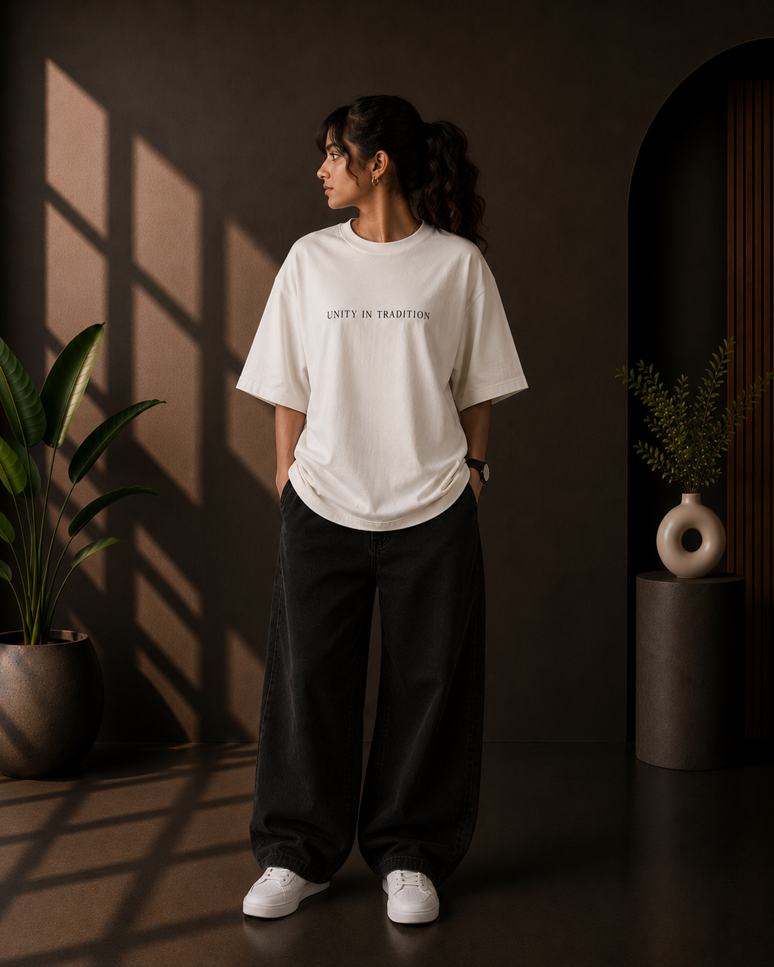 Unity in Tradition Graphic Oversized T-Shirt