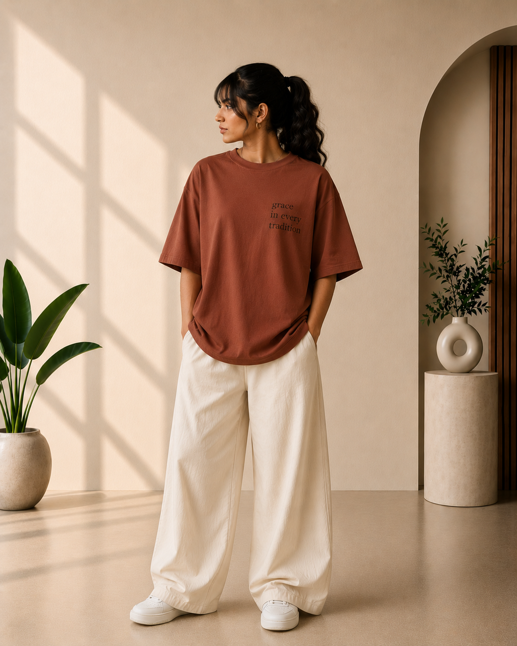 Grace In Tradition Graphic Oversized T-Shirt