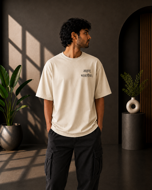 Aham Bhartiyam Graphic Oversized T-shirt
