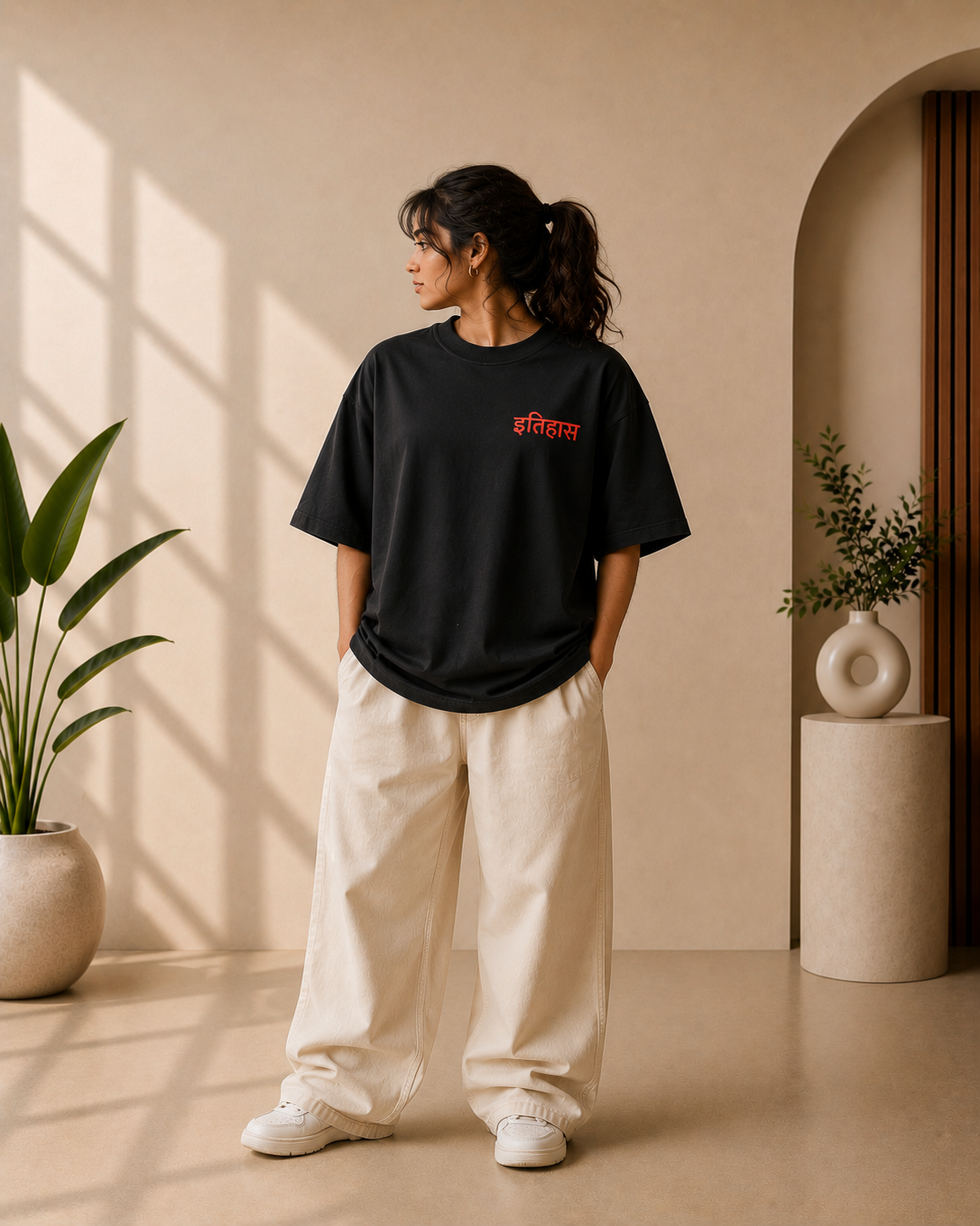 Itihas Graphic Oversized T-Shirt