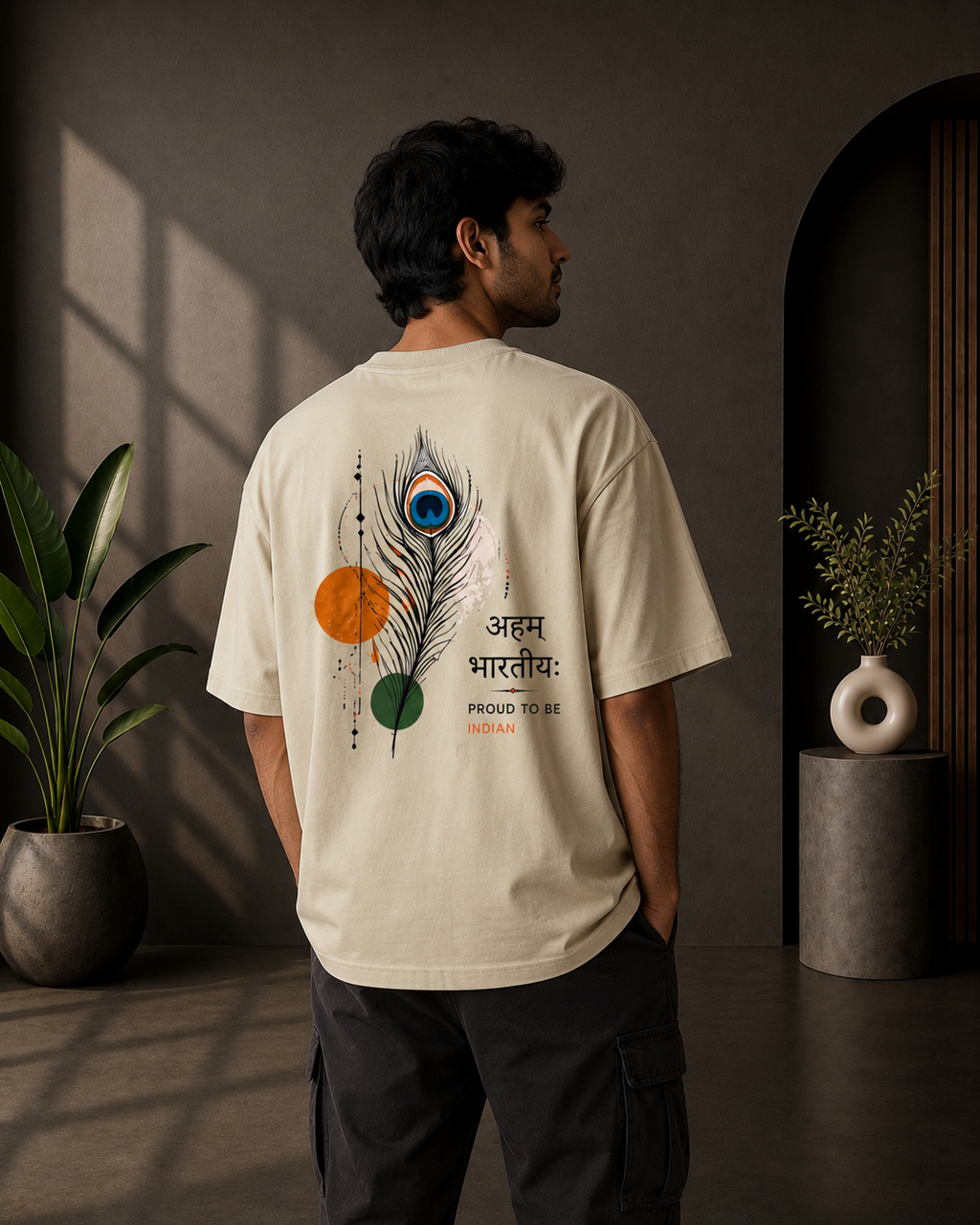 Aham Bhartiyam Graphic Oversized T-shirt