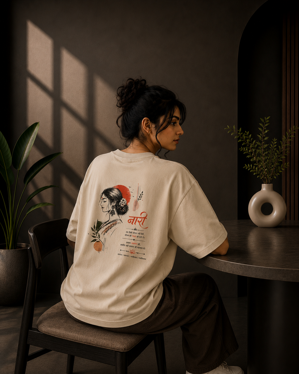 Naari Graphic Oversized T-Shirt