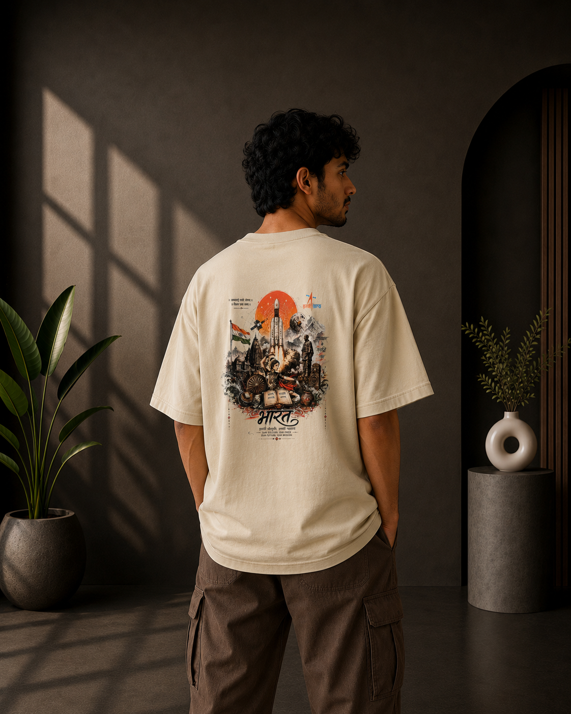 ISRO Graphic Oversized T-shirt