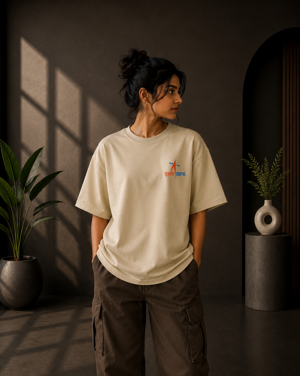 ISRO Graphic Oversized T-shirt