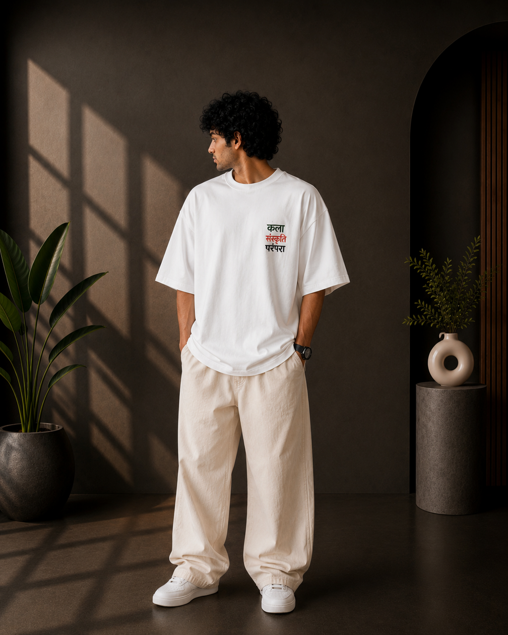 Kala Sanskruti Parampara Graphic Oversized T-Shirt
