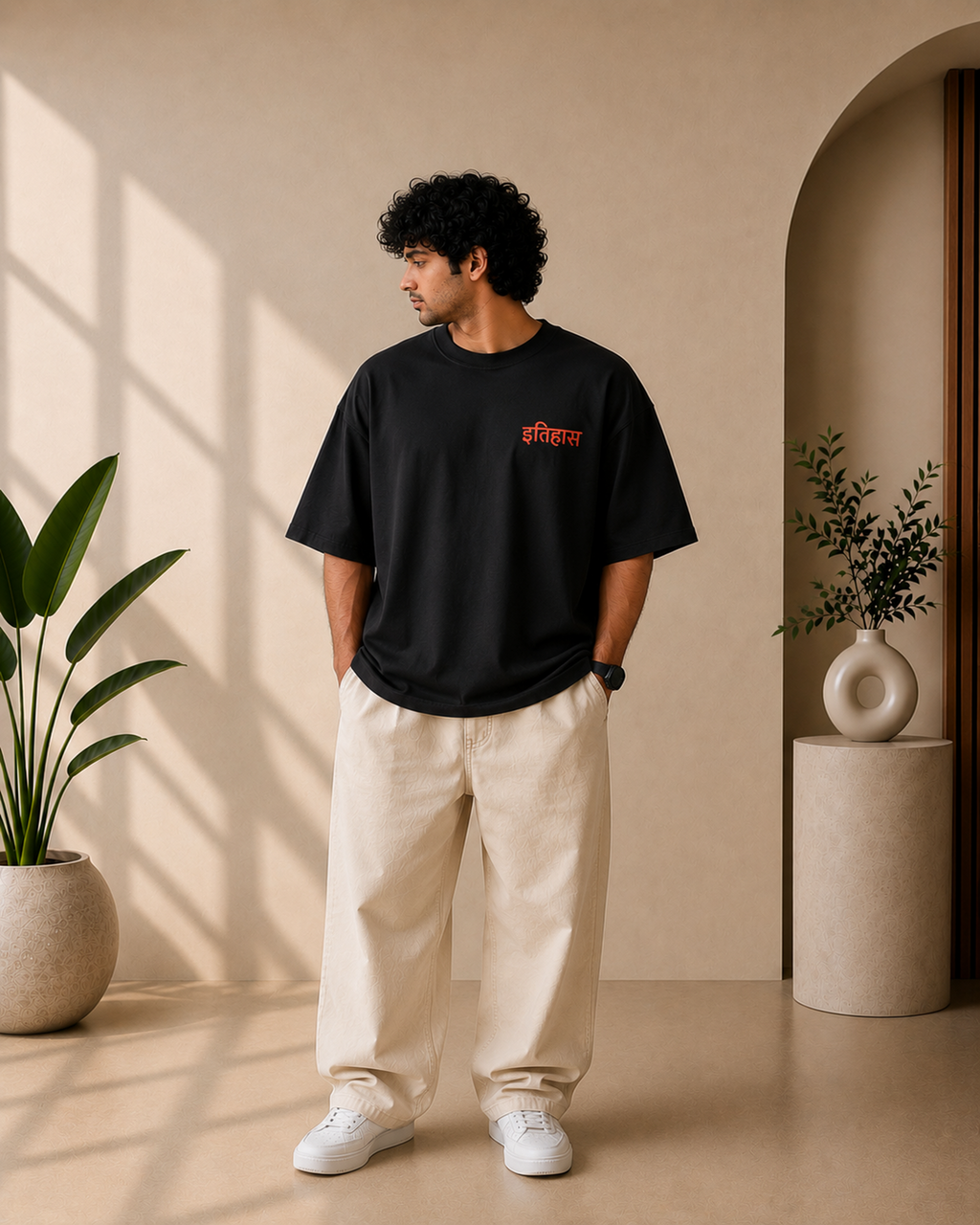 Itihas Graphic Oversized T-Shirt